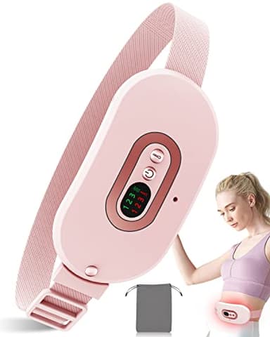 Ceinture Chauffante Regle Douloureuse,OVIFM Ceinture Menstruelle Chauffante Coussin Chauffant et Massante,Heating Pads Electrique Portable,3 Niveaux Température Cadeaux pour les Femmes et Filles(Rose)