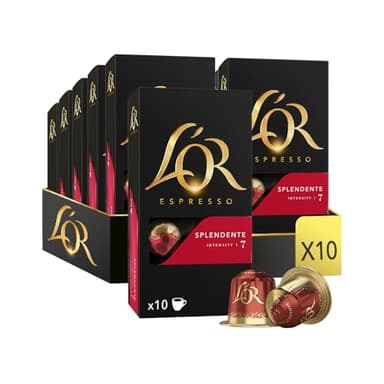 L'Or Espresso Café - 100 Capsules Splendente Intensité 7 - compatibles Nespresso®* (lot de 10 x 10)