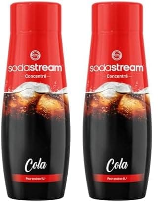 SodaStream Concentré Cola pour Machine à Eau Pétillante et Soda | Préparez jusqu'à 9 Litres de Cola en Quelques Secondes, 440ml (Lot de 2)