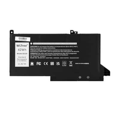 WLTree 42Wh DJ1J0 Batterie pour Dell Latitude 7480 7490 7280 7290 7380 7390 P73G P73G001 P73G002 P28S P28S001 P28S002 451-BBZL PGFX4 ONFOH C27RW 0C27RW Notebook Battery 11.4V