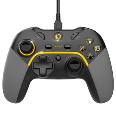 EMPIRE GAMING – Manette de Jeu Filaire Gaming Controller - PC/PS3/Switch - Mode Macro/Tubo - Double Vibration - Port Audio 3.5mm - Gamepad Ergonomique - Câble USB 1.8M