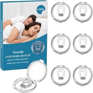 beseloa Anti Ronflement Dilatateur Nasal, 6 PCS Silicone Magnétique Clip Nasal Pince Ronflement Réutilisable Prévenir l'apnée intermittente,améliorer la qualité du Sommeil, empêcher Le ronflement