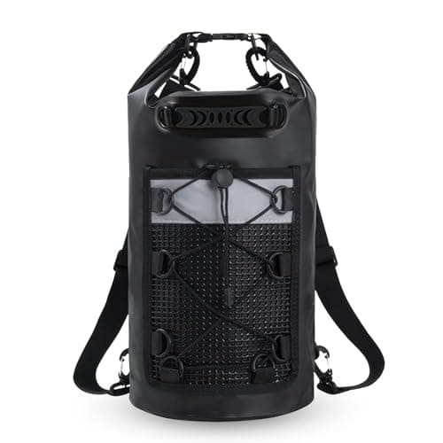 Sac à dos imperméable pour homme 20 l, sac étanche avec longue bandoulière double réglable, sac de marin imperméable pour la natation, le kayak, le rafting, 20 l, crème, Bon