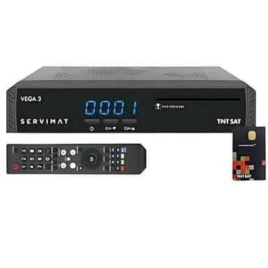 Servimat Récepteur TV Satellite Full HD + Carte d'accès TNTSAT V6 Astra 19.2E