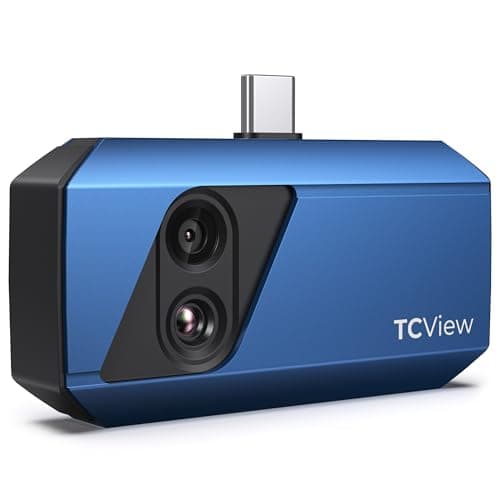 TOPDON TC001 Plus Caméra Thermique Android, 512x384 TISR Résolution Infrarouge Avec 100W Caméra Visuelle, -20°C à 550°C, 25Hz, Caméra Infrarouge à Double Objectif pour Smartphones, Tablettes et PC
