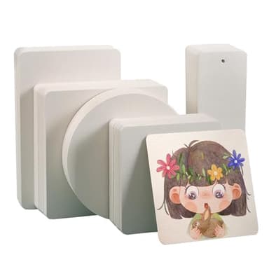 Lot de 50 feuilles de papier aquarelle professionnel carré/rond 300 g pour peinture à l'école, les enfants, les croquis, le dessin
