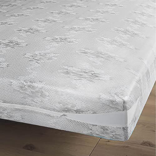 douceur d'intérieur, Rénove-Matelas (90 x 190 cm) Rena Gris, Maille Extensible