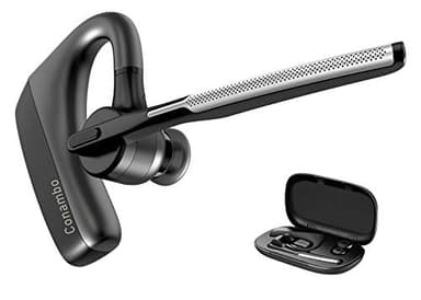 Oreillette Bluetooth V5.1,oreillette Bluetooth antibruit CVC8.0 Double Micro Mains Libres Confortable écouteur 240 Heures en Veille pour Samsung iPhone Affaires/entraînement/Conduite
