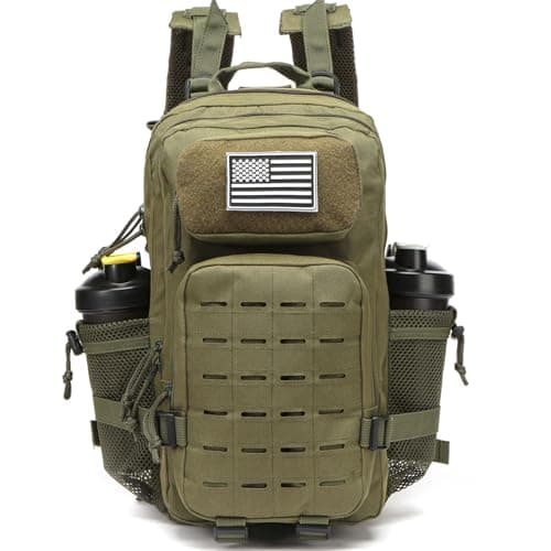 GUJOIN Sac À Dos De 20L Étanche Avec 2 Porte-bouteilles Pour Cyclisme, Gym, Voyages, Activités De Plein Air, Randonnée, Pêche Et Compartiment Pour Ordinateur Portable De 13 Pouces. (Vert)