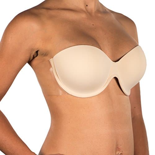 Perfection Secrets Soutien-gorge ailé - Dos nu sans bretelles - Ailes adhésives invisibles - Bonnet A à E, nude, B