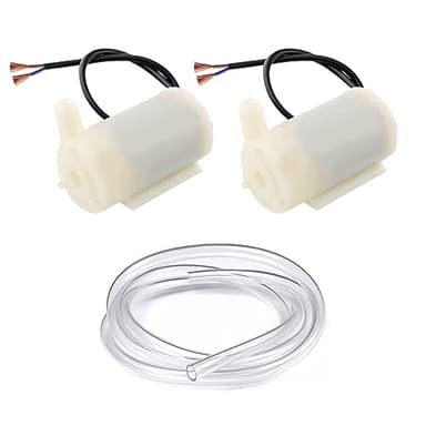 Pompe à Moteur DC Micro, Mini Pompe Submersible, 2 Pcs DC Mini Pompe à Eau Brushless, Submersible Pump, Mini-Pompe, Mini Pompe Immergée, Micro Pompe, Petite Pompe Aquarium+ 3M Tuyau Transparent