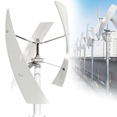 AALGO 5000w/9000w sans Bruit Éolien Magnétique Vertical 3 Lames pour Une éolienne Verticale à La Maison 12v 24v 48v 220v Kit Eolienne Complet Autoconsomation,pour Terrasse,Marine,Bateau,5000W-24V