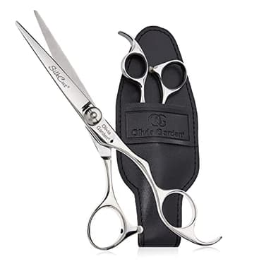 Olivia Garden SilkCut Ciseau, Taille 5.75" - Puissantes Lames Convexes, Fait-Main avec de l'Acier Japonais, Poignée Ergonomique, Dans une Pochette