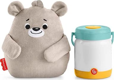 Fisher-Price Veilleuse Ourson/Lucioles 3en1, Boîte à Musique Lumineuse avec Peluche Transportable pour Bébé/Tout-petit, Dès la Naissance, Multicolore, 1 Pièce
