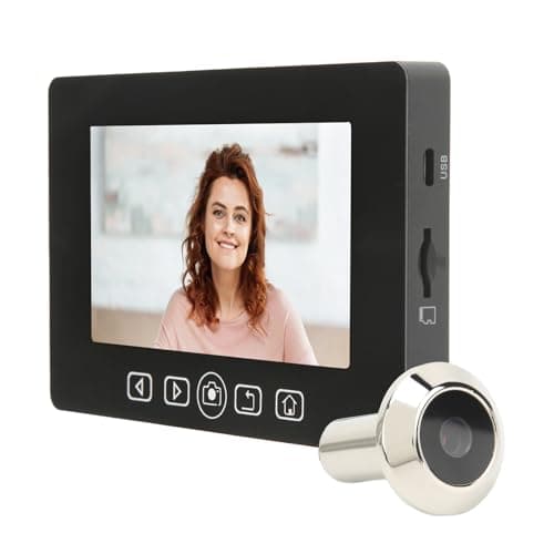 Judas de Porte Caméra avec Grand Angle 90° et Enregistrement Vidéo, Écran LCD 4.3'', Sécurité Maison, Alimentation par Batterie 1800 mAh, Installation Facile sans Perforation