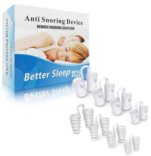 Dilatateur nasal anti ronflement,Anti ronflement efficace,Réutilisable Anti Ronflement Pince-Nez,Deux Types de Doux et Dur, 4 Tailles Chacun, Améliore la Respiration et le Confort du Sommeil.