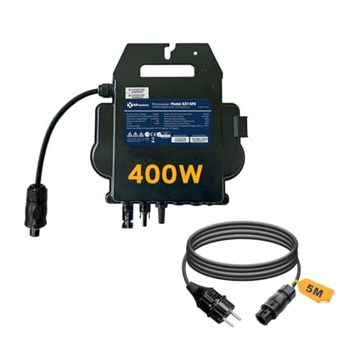 APsystems EZ1 Micro onduleur, Plug & Play, idéal pour Centrale électrique de Balcon (EZ1-SPE 400W câble de raccordement)