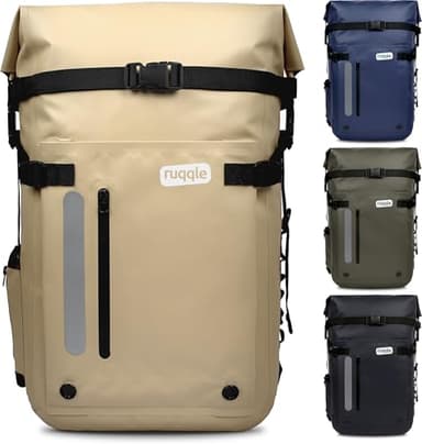 Ruqqle Sac étanche Polyvalent, Waterproof Dry Bag 20/30/45L, avec 3 Poches externes, Sac à Dos Confort imperméable idéal voyage Plage Mer Bateau Canoë Paddle Kayak Moto Randonnée Camping Pêche Loisirs