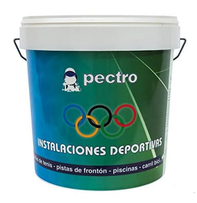 PECTRO Peinture pour sols et installations sportives en beton intérieur et extérieur 4 L – pour courts de sport, garage, débarras et sous-sols - Différentes couleurs (4 L, Gris)