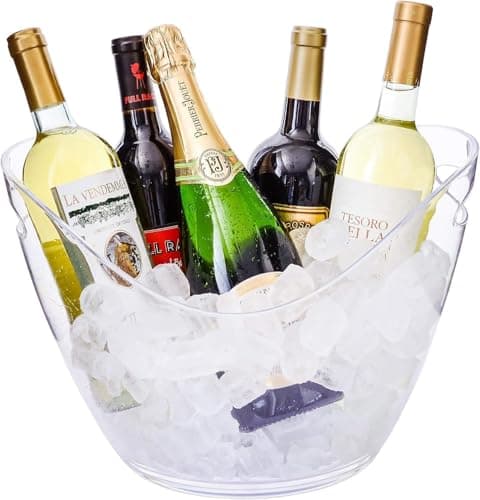 TOUS LES CADEAUX Seau à Champagne 8 litres - Transparent - Grand Seau à Champagne, vin, Glace