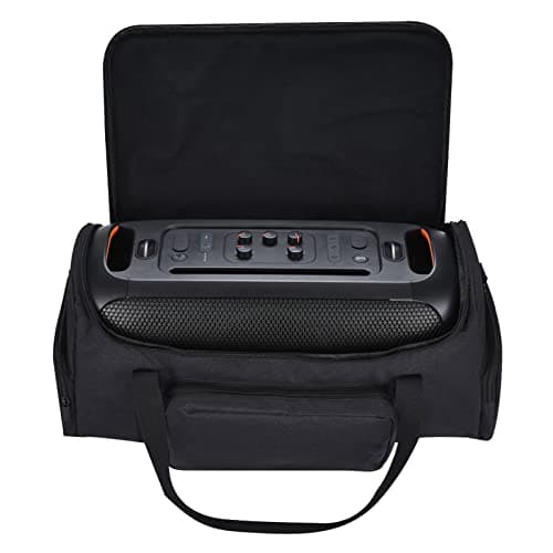 Hzycwgone Etui Sac à Main pour JBL PartyBox on-The-Go Orateur du Parti,Housses et étuis PartyBox on-The-Go Sac d'épaule,Poches de Rangement supplémentaires pour Microphones, Accessoires (Noir)