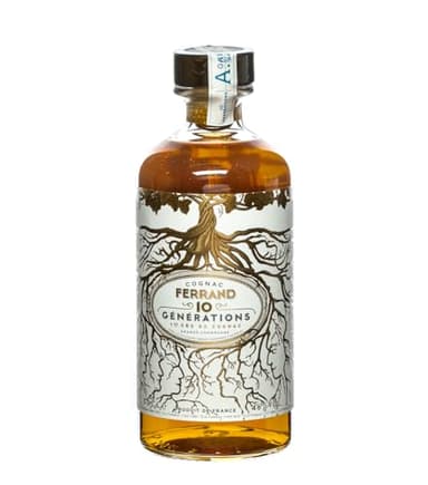 COGNAC FERRAND - 10 Générations - Cognac - 46% Alcool - Origine : France/Poitou-Charentes - Notes de fruits confits & noix - 50 cl
