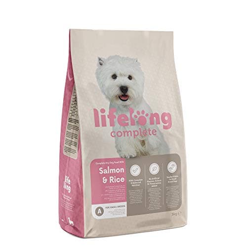 Marque Amazon - Lifelong - Complete Croquettes Complètes Pour Chiens Adultes, Saumon Et Riz, 3kg