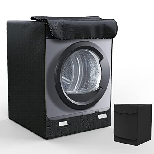 LEESITEC Couvre-Machine d'extérieur imperméable pour Machine à Laver et sèche-Linge avec Ouverture Avant, Noir, 60 x 60 x 85 cm