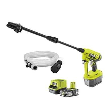 RYOBI - Pistolet haute pression sans fil à batterie 18V ONE+ 22 bars - 182 L - buse 3-en-1 - nettoyeur toute surfaces - tuyaux 6 m avec crépine et filtre intégrés - 1 batterie 2,5 Ah - RY18PW22A-125
