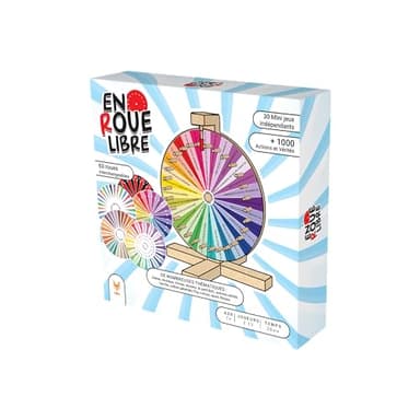 Topi Games | en Roue Libre | Jeu de société Adaptés A Tous | 60 Roues Interchangeables + 10 Mini Jeux et 1800 Actions et Vérités | Jeu Enfant Famille | 2-12 Joueurs | 20 Min | Idée Cadeau Dès 7 Ans +