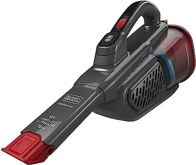 BLACK+DECKER Aspirateur de Table à Main sans Fil, 18W, Pratique et Ergonomique, Prolongateur intégré, 700 ML, 12V, BHHV315B-QW Rouge/Titanium
