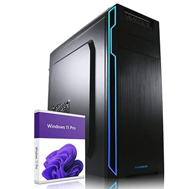 Greed® PC Ultra V2 Intel Core i7-13700F - Ordinateur Rapide + Ordinateur de Bureau à Domicile avec 5,2 GHz - 32 Go RAM/mémoire - 1 TB SSD + 1 TB HDD - DVD+RW - USB3.1 - Wi-FI, avec Win11 Pro