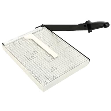 Cinnani Massicot, 12 Pouces A4 Coupe Papier avec Guides Papier Magnétiques et Sécurité Système, Guillotine pour Precision Découpe de Papier Standard, Papier d'artisanat, Photos, Étiquettes (Blanc)