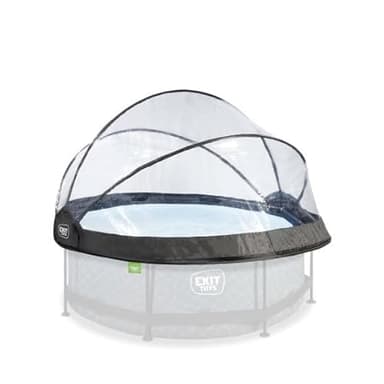 EXIT Toys Dôme de Piscine ø244cm - Universel pour Piscines Rondes - Eau Propre et Chaude - Installation Facile et Pliable - Parfait pour Les Jours Frais et Les Soirées - Abri de Piscine