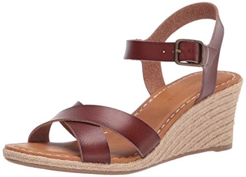 Amazon Essentials Sandales Espadrilles Compensées Femme, Brun, 43 EU