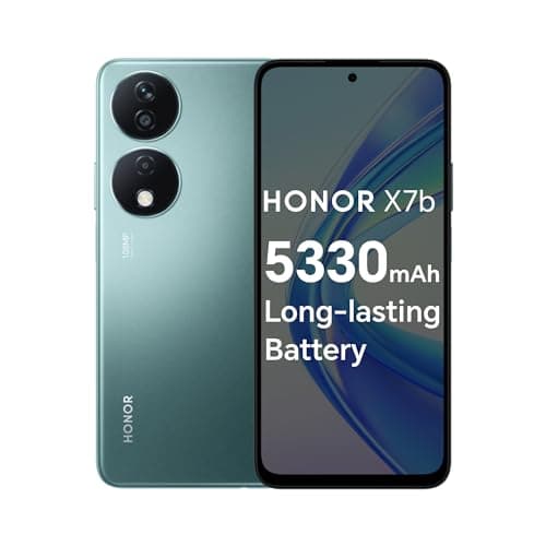 HONOR X7b Téléphone portable déverrouillé, triple caméra 108 MP, écran Fullview de 6,8" 90 Hz, 6 Go + 128 Go, Android 13, double SIM, vert émeraude