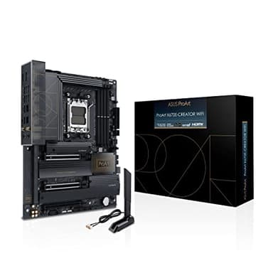 ASUS ProArt X670E-CREATOR WiFi – Carte mère AMD Ryzen AM5 ATX (16+2 Phases d'alimentation, PCIe 5.0, 4 x M.2, DDR5, USB4, 10 GB & 2.5 GB LAN, WiFi 6E), 90MB1B90-M0EAY0