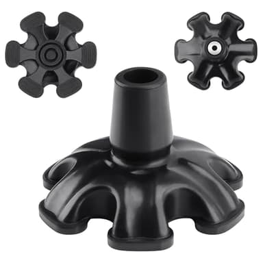NIYATA 19mm Embouts de Canne Marche,Embouts de Cannes Antiderapant,Embout Canne de Marche,Pieds Hexagonaux en Caoutchouc pour Cannes,Texture Antidérapante,pour Cannes de 19mm