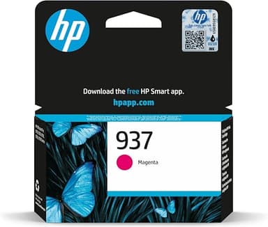 HP 937 (4S6W3NE) Cartouche d'encre Magenta d'origine pour imprimante Grand Format OfficeJet Pro 9720e; 9730e et HP OfficeJet Pro 91xx