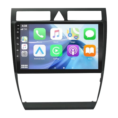 LEXXSON Autoradio Android 2+32G avec Navigation pour Audi A6 C5 1997-2004 S6 1999-2004, CarPlay sans Fil, écran Tactile 9 Pouces, Bluetooth, MirrorLink, Commandes au Volant, Wi-FI intégré