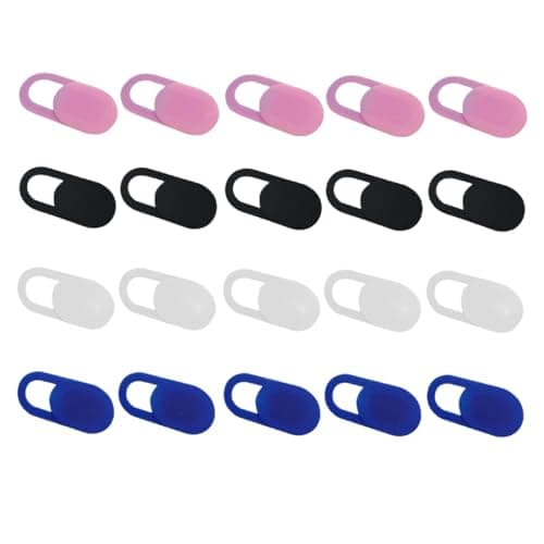 Lot de 20 caches pour webcam, 0,7 mm, ultra-minces, anti-espion, coulissants, protecteurs de confidentialité pour caméras d'ordinateur, téléphones portables et tablettes
