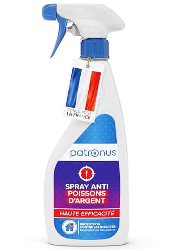 Spray anti poisson d'argent pour lutter contre les poissons d'argent [500 ml] - Spray efficace contre les poisson d'argent comme alternative aux pièges à poisson d'argent Patronus