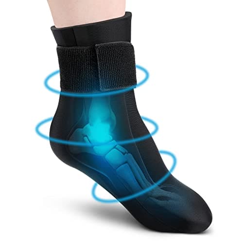 Chaussettes de thérapie par le froid, enveloppe de glace réutilisable pour les pieds, soulagement de la douleur pour la tendinite d'Achille, la fasciite plantaire, le talon du pied (1PCS, M)