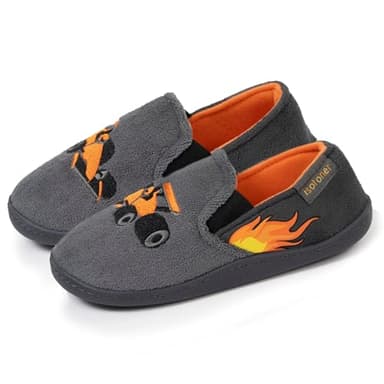 Isotoner Chaussons pantoufles Mocassins garçon à élastique, semelle antidérapante