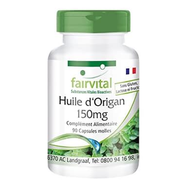 Fairvital | Origan 150mg d'huile - set pour pendant 3 mois - Origanum vulgare extrait - 90 gélules - concentré 10 fois
