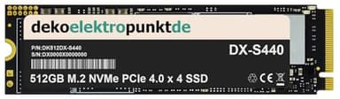 dekoelektropunktde 512Go M.2 NVMe Gen4 Disque SSD Interne Convient pour Apple MacBook Air 13", Remplacement Alternatif 2280 PCIe 4.0 x 4