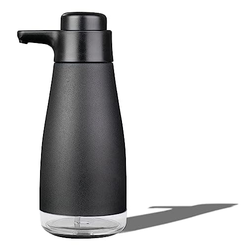 AIKE AK1062 Distributeur de Savon de Cuisine en Acier Inoxydable, 470 ML d'outils de Cuisine pour la Maison Noir Mat