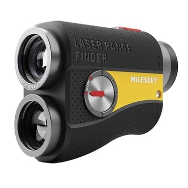 MilESEEY Télémètre de Golf avec Double Optique Rouge et Noire, télémètre Laser avec commutateur de Pente, portée de 1.000 Yards, Verrouillage du Drapeau avec Vibration à Impulsion télémètre Golf