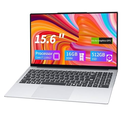 Ordinateur Portable 15,6" avec Core i7 Processeur, PC Portable 16Go RAM + 512Go SSD,Carte Graphique Iris Xe, Laptop Win11 Pro, Écran FHD 1080P, Clavier Rétroéclairé,Touch ID, Wi-Fi 5, Bluetooth 5.0