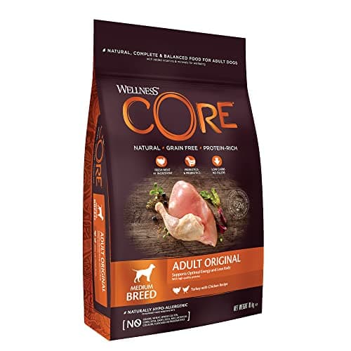 Wellness CORE Original, Croquettes pour Chien de Taille Moyenne, 100% Naturelles, Protéines de Haute Qualité, Dinde/Poulet, 10 kg